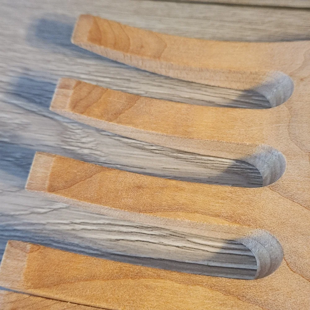 Salad Pasta Server Wooden Hands Set Of 2 Wood Tongs Servers